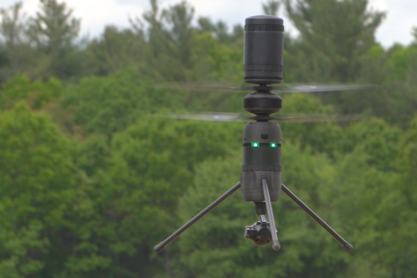 Spirit cylindrical drone features a plug and play modular design